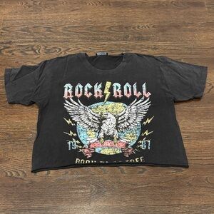 Zutter Girl’s Black Rock & Roll Tee Size Small